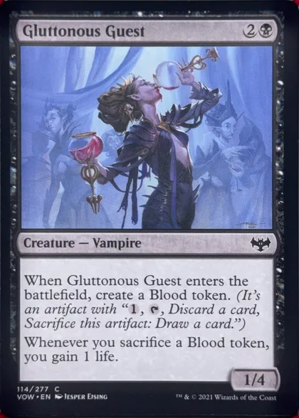 front of card