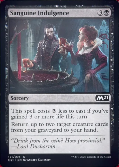 front of card