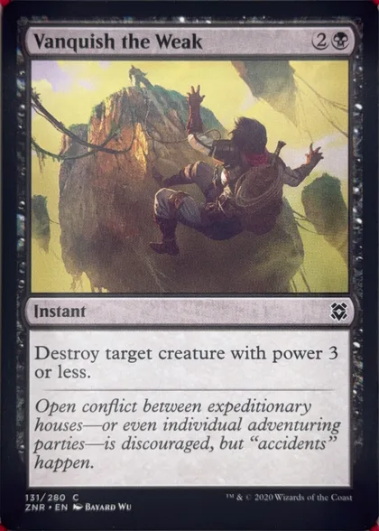 front of card