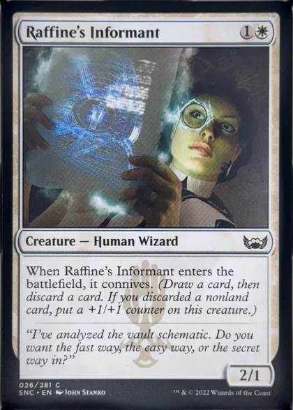 front of card