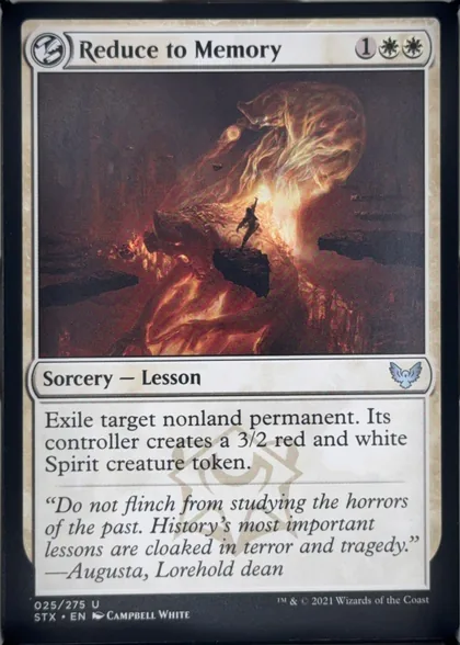front of card