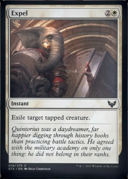 front of card
