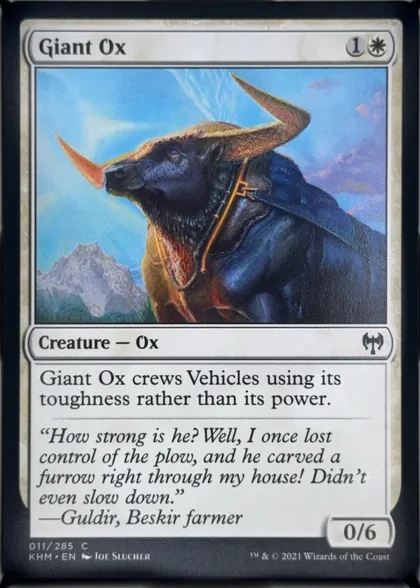 front of card