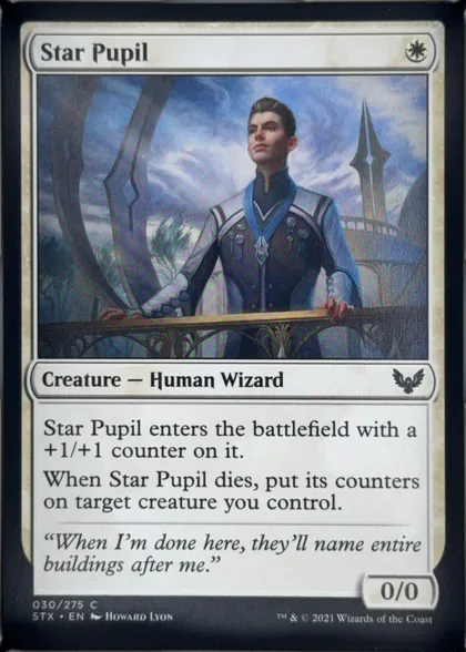 front of card