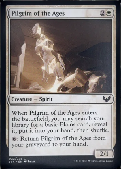 front of card