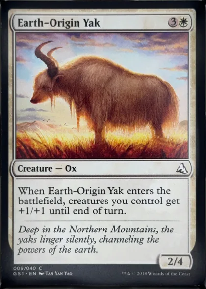 front of card