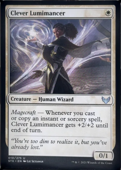 front of card