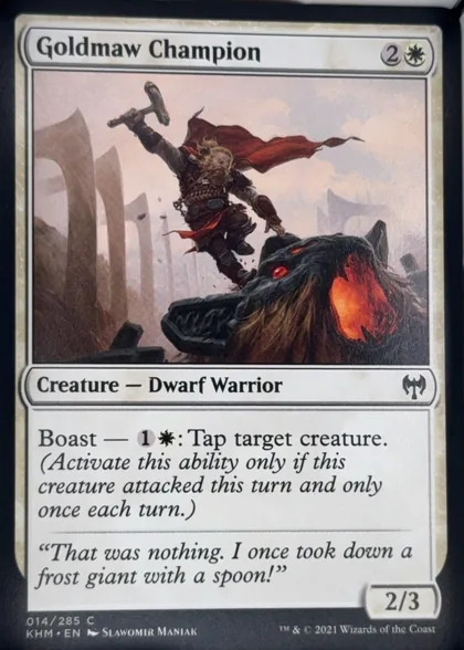 front of card
