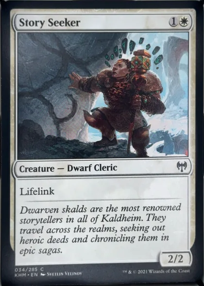 front of card
