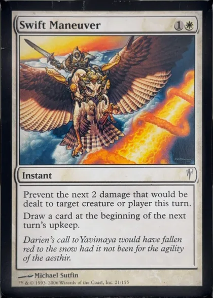 front of card