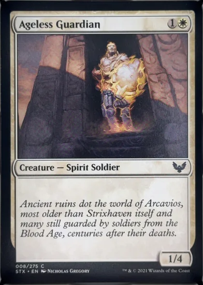 front of card