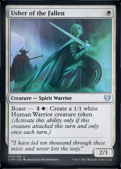 front of card