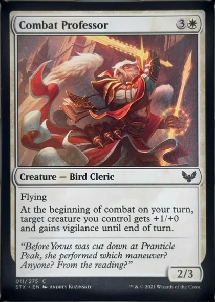 front of card