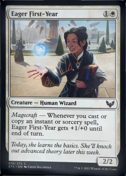 front of card
