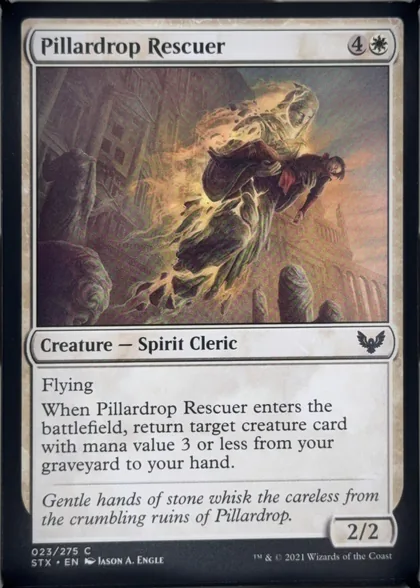 front of card