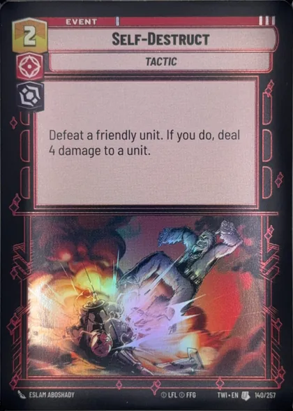 front of card