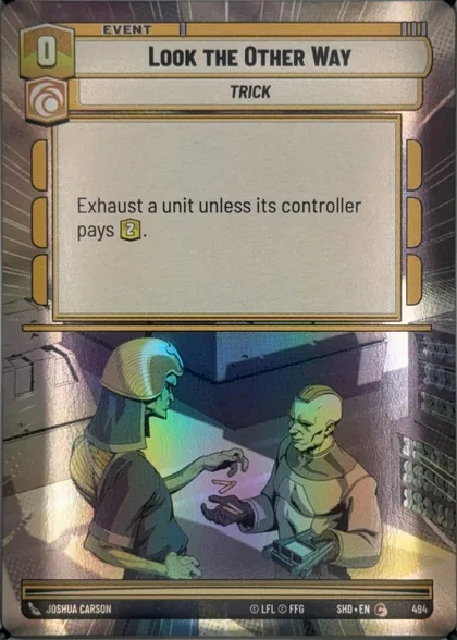 front of card