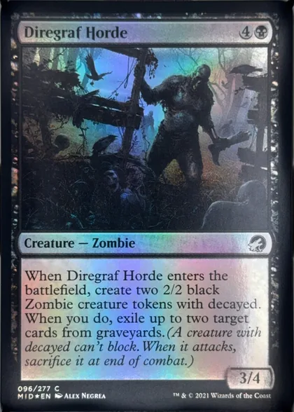 front of card