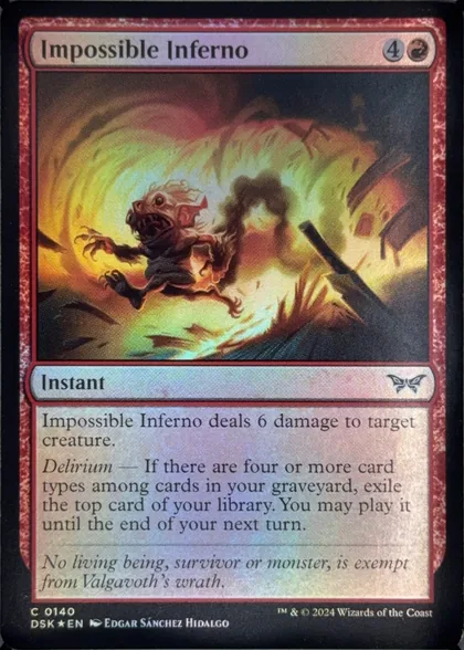 front of card
