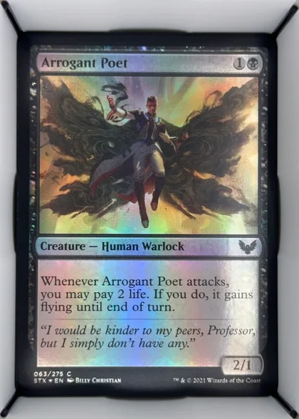 front of card
