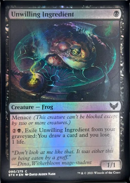 front of card