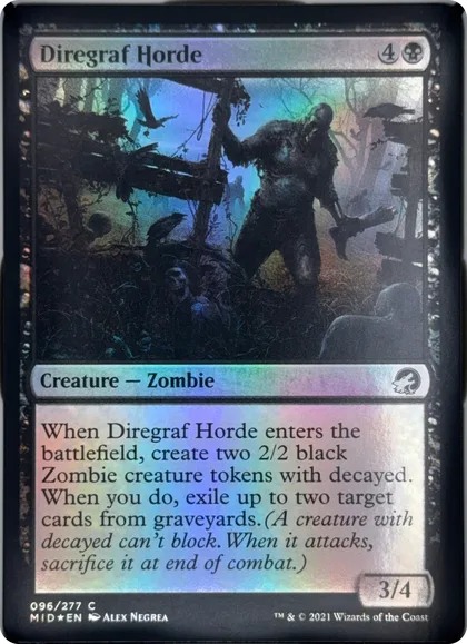 front of card