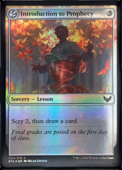 front of card