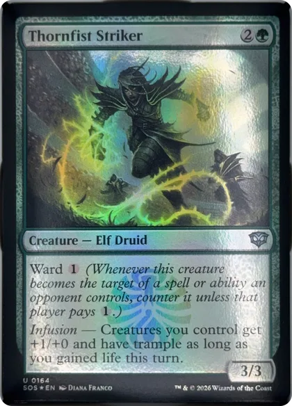 front of card