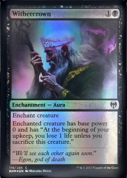 front of card