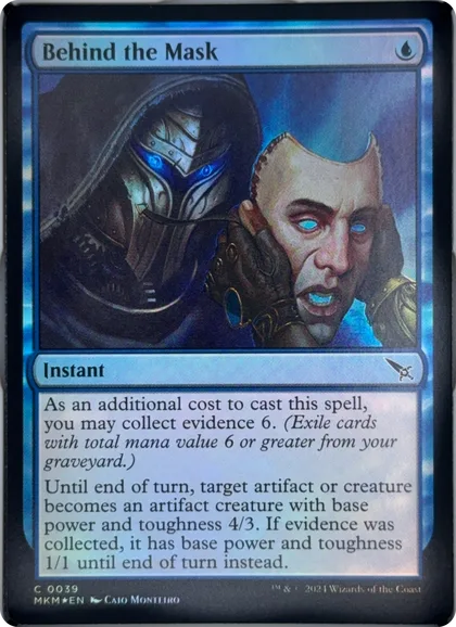front of card
