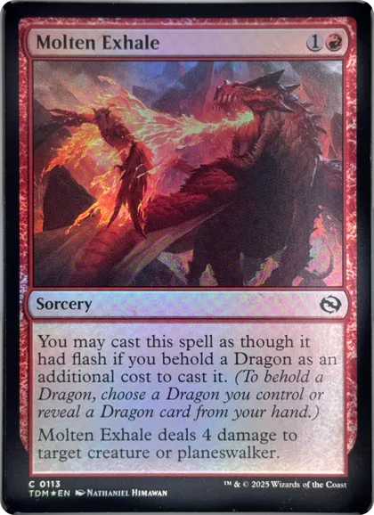 front of card