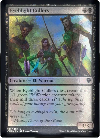 front of card