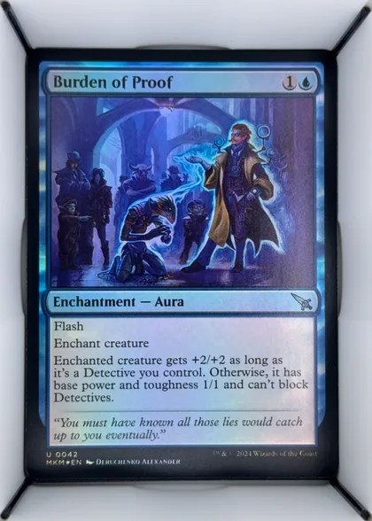 front of card