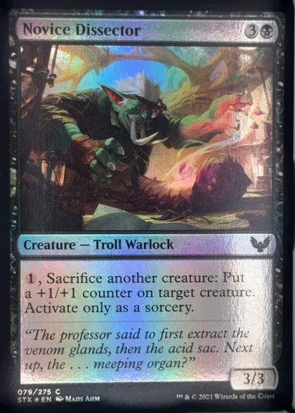 front of card
