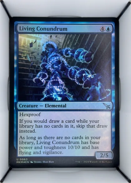 front of card