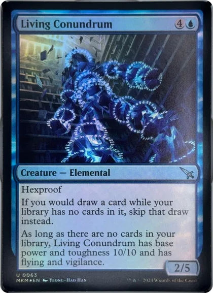 front of card