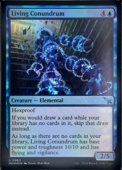 front of card