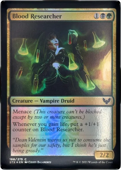 front of card