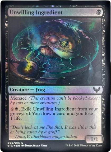 front of card