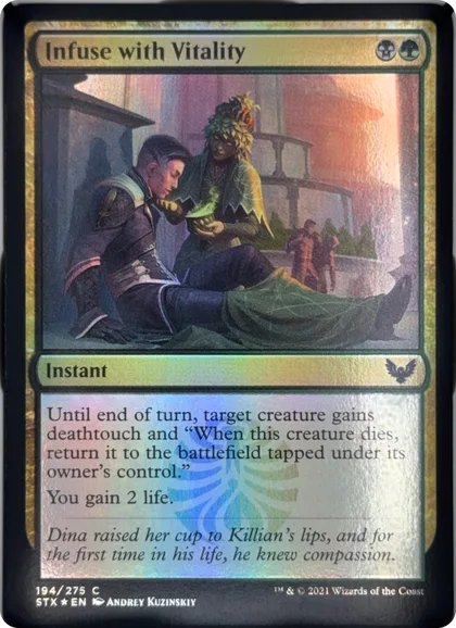 front of card