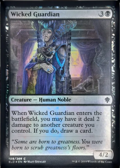 front of card