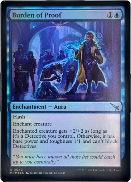 front of card
