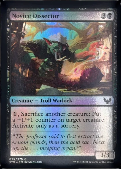 front of card