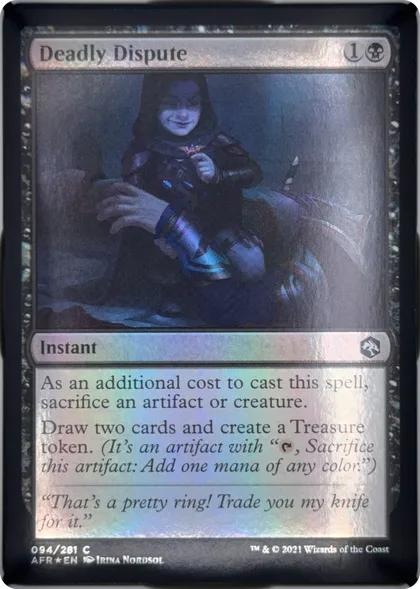 front of card