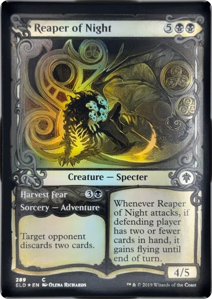 front of card