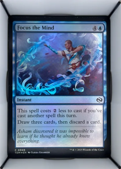 front of card