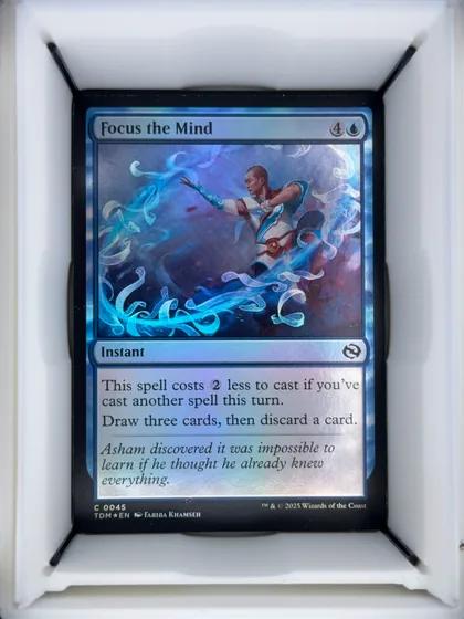 front of card