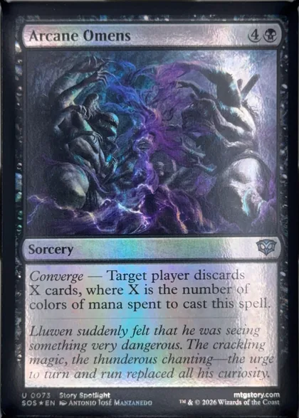 front of card