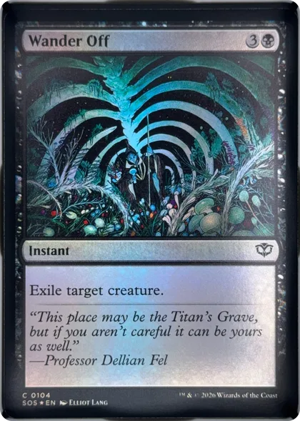 front of card
