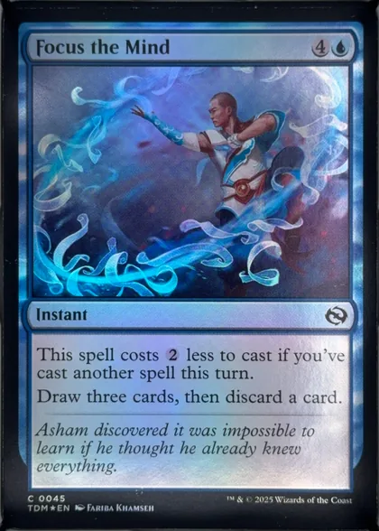 front of card
